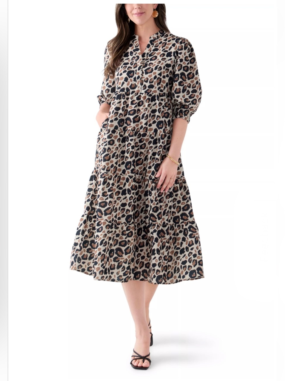 Mary Square Cameron Leopard Dress